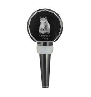 Cheval Camargue - Bouchon de bouteille en cristal avec cheval, bouchon de vin unique avec photo, cadeau personnalisé pour sommelier par la marque Art-Dog
