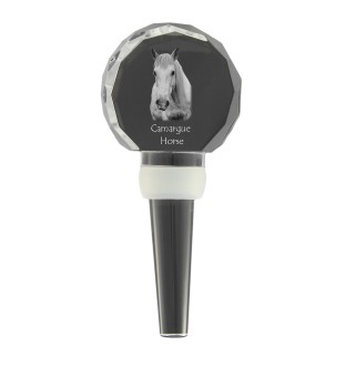 Cheval Camargue - Bouchon de bouteille en cristal avec cheval, bouchon de vin unique avec photo, cadeau personnalisé pour sommelier par la marque Art-Dog
