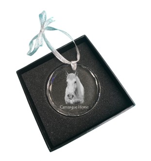 Koń Camargue medal kryształowy z koniem Art-Dog