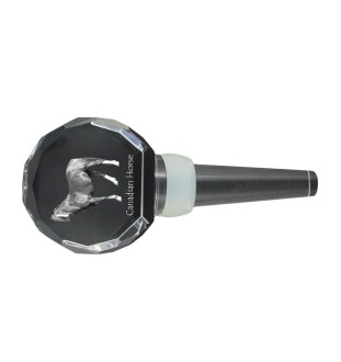Canadian Horse - Crystal bottle stopper with horse, unique wine stopper with photo, personalised gift for sommelier by Art-Dog brand