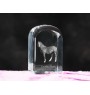 Cheval canadien - un cube de cristal avec une photo, une photo de cheval dans le cristal, un presse-papiers cubique de la marque Art-Dog