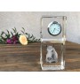 Camargue Horse - crystal clock with a photo, photo of a horse in crystal, personalized desk clock by Art-Dog brand