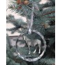 Cheval canadien - boule de Noël en cristal avec une photo, photo de cheval dans le cristal, décoration personnalisée pour sapin de Noël de la marque Art-Dog
