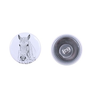 Cheval Camargue - boucles d'oreilles votre photo, fait main, bijoux fabriqués à la main de la marque Art-Dog