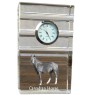 Cheval canadien - horloge en verre avec photo, photo de cheval dans un cristal, horloge de bureau personnalisée de la marque Art-Dog