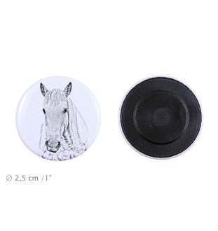 Camargue-Pferd - Magnet mit Pferd, ein einzigartiges Abdruck des Pferdes der Marke Art-Dog