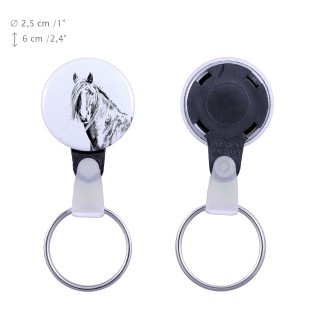 Canadian Horse - unique keychain with a horse picture, handmade product, light and handy pendant from Art-Dog brand