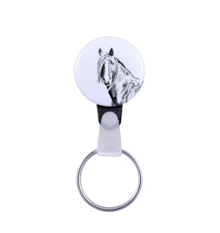 Canadian Horse - unique keychain with a horse picture, handmade product, light and handy pendant from Art-Dog brand