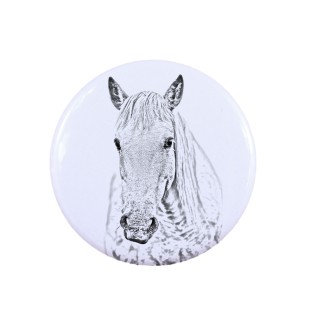 Camargue-Pferd - Sammlerring mit einem Pferdeporträt, handgefertigtes Produkt, Marke Art-Dog