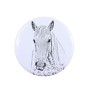 Camargue Horse - shirt accessory, bag pin, perfect gift with the option to add your brand graphics from Art-Dog.