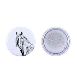 Cheval canadien ornement de chemise, broche pour sac, cadeau idéal avec la possibilité d'ajouter votre propre graphisme de la marque Art-Dog