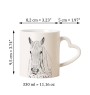 Cheval Camargue - tasse avec chien, une tasse adorable avec une anse en forme de cœur, un cadeau universel de la marque Art-Dog