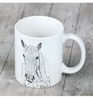 Camargue-Pferd - Tasse mit Hund, personalisierte Tasse mit Druck, klassisches Geschenk für jeden von der Marke Art-Dog.