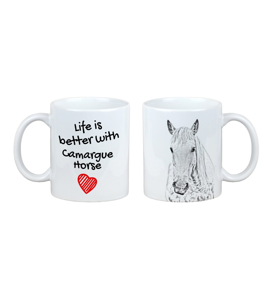 Camargue Horse - mug with a horse, mug with a photo, personalized gift from the Art-Dog brand