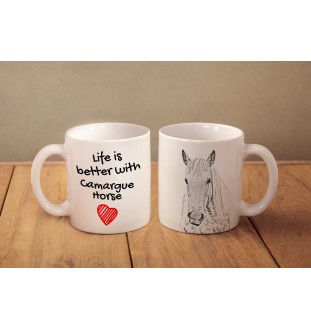 Camargue-Pferd - Tasse mit Pferd, Tasse mit Bild, personalisiertes Geschenk der Marke Art-Dog