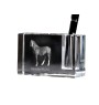 Cheval canadien - Porte-stylos, organiseur en cristal avec image d'un cheval, décoration de bureau unique par la marque Art-Dog