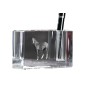 Cheval canadien - Porte-stylos, organiseur en cristal avec image d'un cheval, décoration de bureau unique par la marque Art-Dog