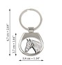 Warmblood danois - porte-clés avec un cheval, porte-clés imprimé, breloque personnalisée de la marque Art-Dog