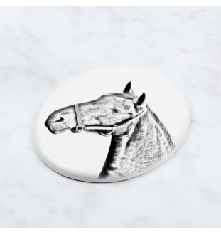 Duński koń gorącokrwisty płyta nagrobna z koniem Art-Dog