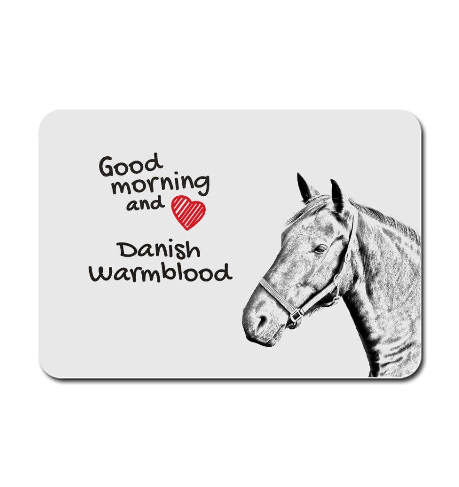Danish Warmblood - mouse pad with print, personalized pad with a horse, unique gadget for an office worker from the Art-Dog brand