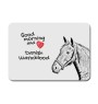 Danish Warmblood - mouse pad with print, personalized pad with a horse, unique gadget for an office worker from the Art-Dog brand