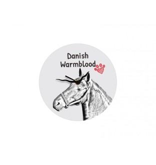 Dänisches Warmblut - Wanduhr mit Pferd, Uhr mit Druck für das Regal, personalisierte Hausdekoration der Marke Art-Dog
