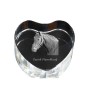 Warmblood danois - une photo de cheval dans un cristal, un cœur en cristal, un cadre exceptionnel avec une photo de la marque Art-Dog