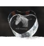 Warmblood danois - une photo de cheval dans un cristal, un cœur en cristal, un cadre exceptionnel avec une photo de la marque Art-Dog