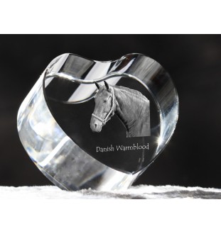 Danish Warmblood - a photo of a horse in crystal, a crystal heart, a unique frame with a photo from the Art-Dog brand