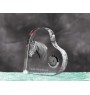 Danish Warmblood - crystal clock with a picture of a horse, heart-shaped shelf clock, personalized standing clock by Art-Dog brand