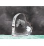 Danish Warmblood - crystal clock with a picture of a horse, heart-shaped shelf clock, personalized standing clock by Art-Dog brand