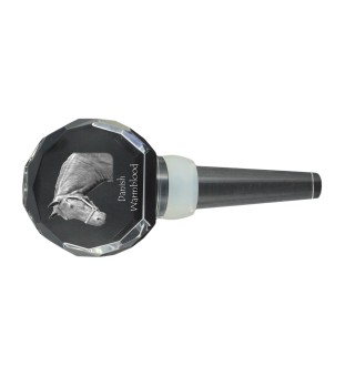 Danish Warmblood - Crystal bottle stopper with horse, unique wine stopper with photo, personalised gift for sommelier by Art-Dog brand