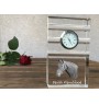 Danish Warmblood - glass clock with a photo, photo of a horse in crystal, personalized standing office clock by Art-Dog brand