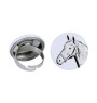 Danish Warmblood - collector's ring with a horse portrait, handmade product, Art-Dog brand