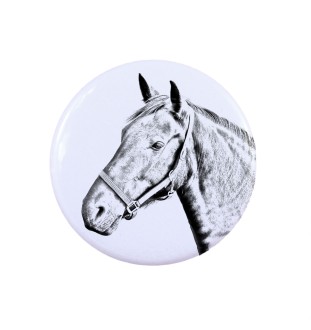 Dänisches Warmblut - Sammlerring mit einem Pferdeporträt, handgefertigtes Produkt, Marke Art-Dog