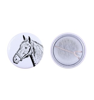 Warmblood danois ornement de chemise, broche pour sac, cadeau idéal avec la possibilité d'ajouter votre propre graphisme de la marque Art-Dog