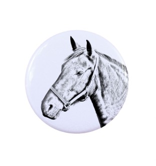 Warmblood danois ornement de chemise, broche pour sac, cadeau idéal avec la possibilité d'ajouter votre propre graphisme de la marque Art-Dog