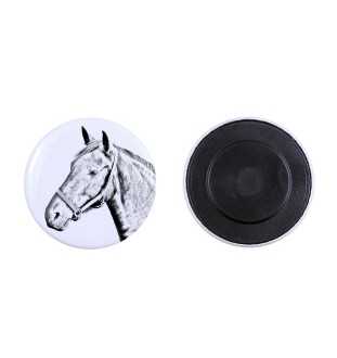 Dänisches Warmblut - Magnet mit Pferd, ein einzigartiges Abdruck des Pferdes der Marke Art-Dog