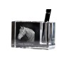 Danish Warmblood - Pen stand, crystal organiser with picture of a horse, unique desk decoration by Art-Dog brand