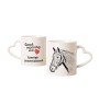 Danish Warmblood - cup with a dog, adorable cup with a heart-shaped handle, universal gift from the Art-Dog brand