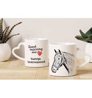Dänisches Warmblut - Tasse mit Hund, entzückende Tasse mit herzförmigem Henkel, universelles Geschenk der Marke Art-Dog
