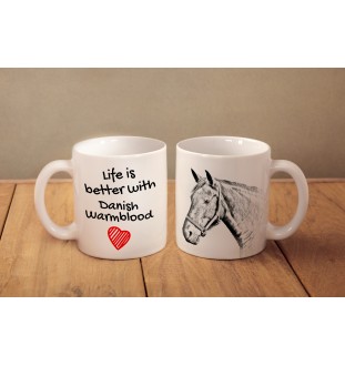Warmblood danois - tasse avec un cheval, tasse avec une photo, cadeau personnalisé de la marque Art-Dog
