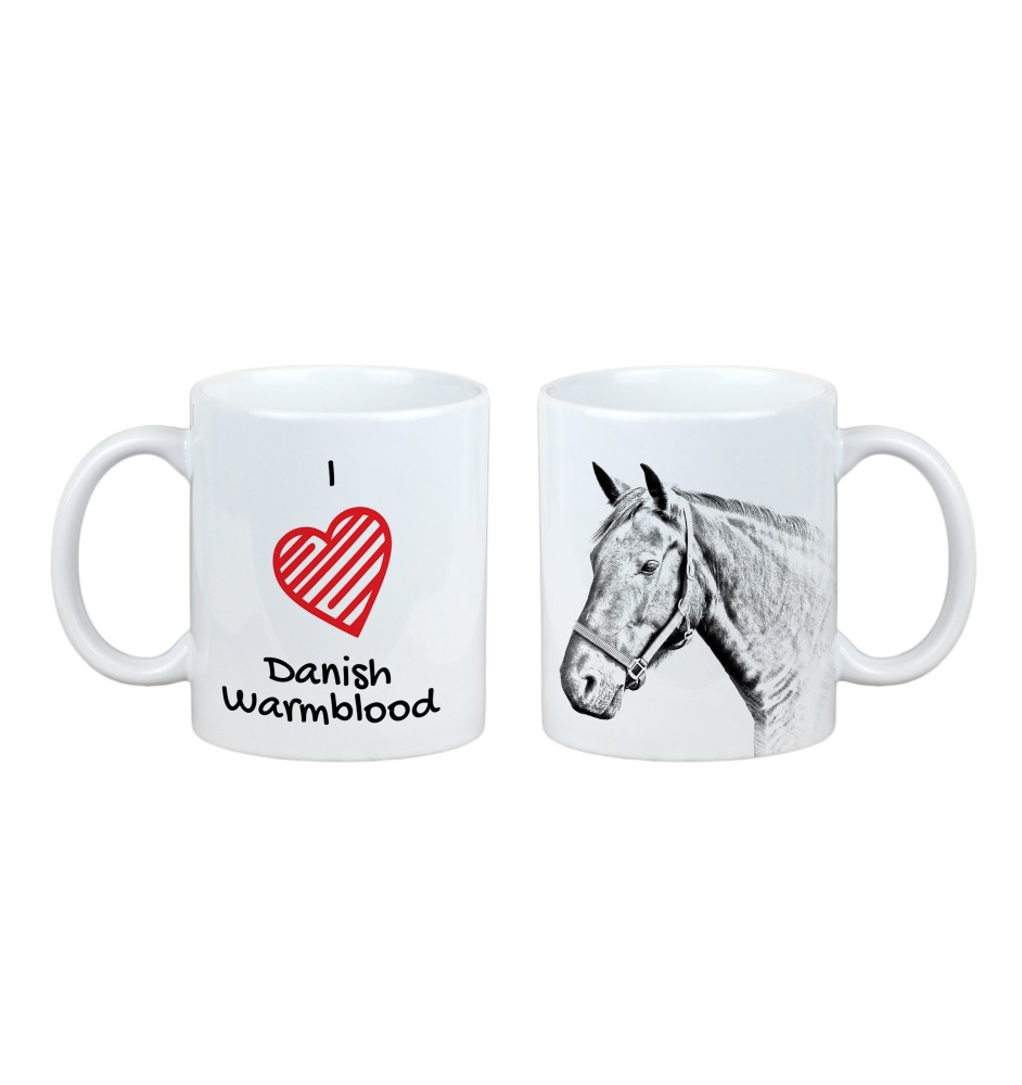 Warmblood danois - tasse avec un cheval, une tasse charmante avec une illustration, un cadeau avec votre photo de la marque Art-Dog