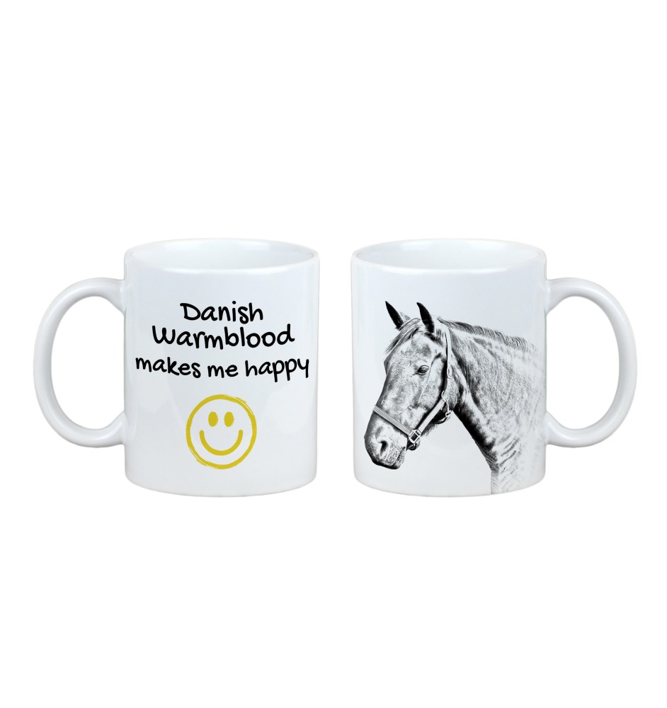 Warmblood danois - tasse avec un cheval, une tasse joyeuse pour les amoureux des chiens, un cadeau personnalisé de la marque Art-Dog