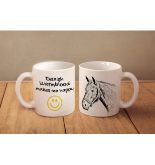 Warmblood danois - tasse avec un cheval, une tasse joyeuse pour les amoureux des chiens, un cadeau personnalisé de la marque Art-Dog