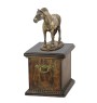 Koń fiordzki urna na drewnie z statuetką konia Art-Dog