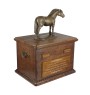 Cheval Fjord - urne pour cendres de cheval avec statuette, urne personnalisée avec gravure, grande boîte pour cendres de cheval de la marque Art-Dog