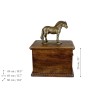Fjord Horse - urn for horse ashes with a statuette, personalized urn with engraving, large box for horse ashes from the Art-Dog brand