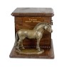 Cheval Fjord - urne pour cendres de cheval avec statuette, urne personnalisée avec gravure, grande boîte pour cendres de cheval de la marque Art-Dog