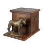 Fjord Horse - urn for horse ashes with a statuette, personalized urn with engraving, large box for horse ashes from the Art-Dog brand